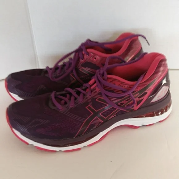 Asics Gel-Nimbus 19 Running Sneaker Shoe 10 Purple Pink - Picture 15 of 16